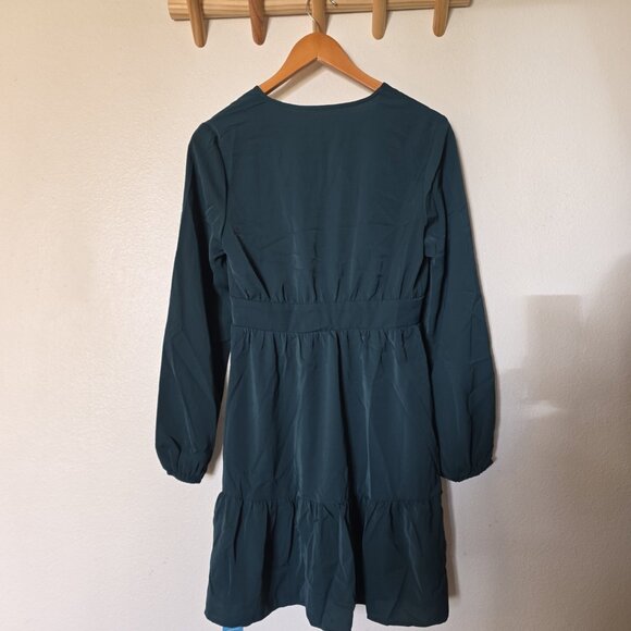 Cupshe XS Emerald Button Mini Dress Long Sleeve NWT - Picture 10 of 15